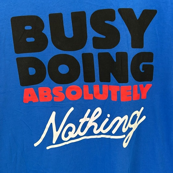 Wound Up Women’s Shirt Size L ( 11-13 ) Blue Busy Doing Absolutely Nothing Shirt - Picture 2 of 4